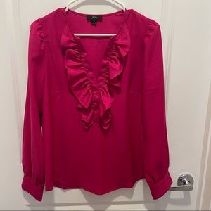 J.Crew blouse with ruffle